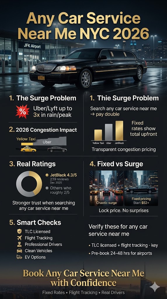 Any Car Service Near Me in NYC 2026: The Honest Truth After Way Too Many Rough Airport Nights 3 October 5, 2026 Infographic any car service near me