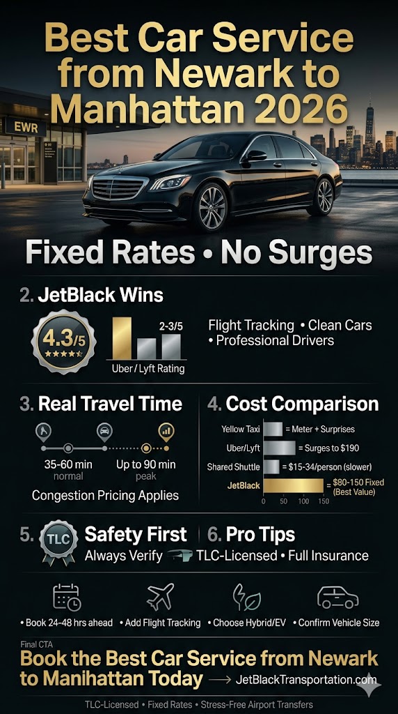 Infographic best car service from newark to manhattan