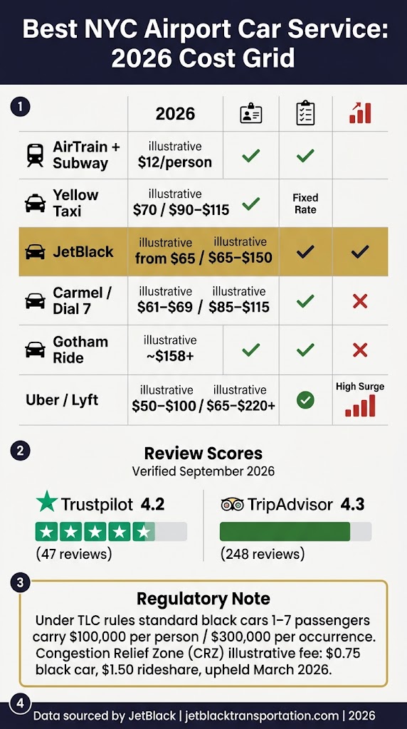 Infographic best nyc airport car service