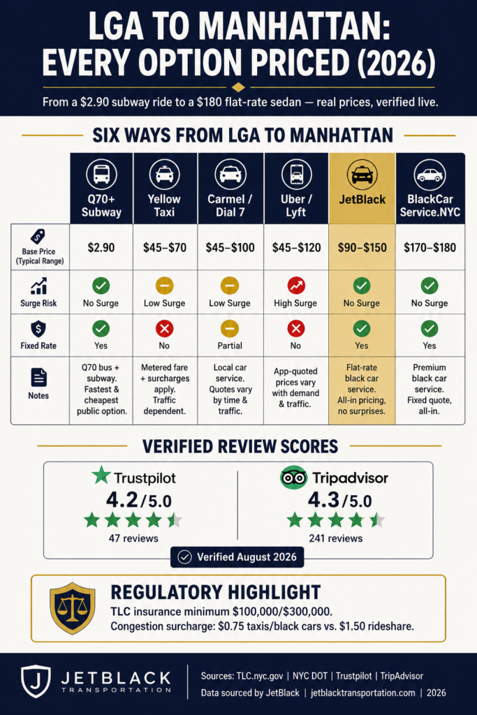 INFOGRAPHIC
best transportation from lga to manhattan