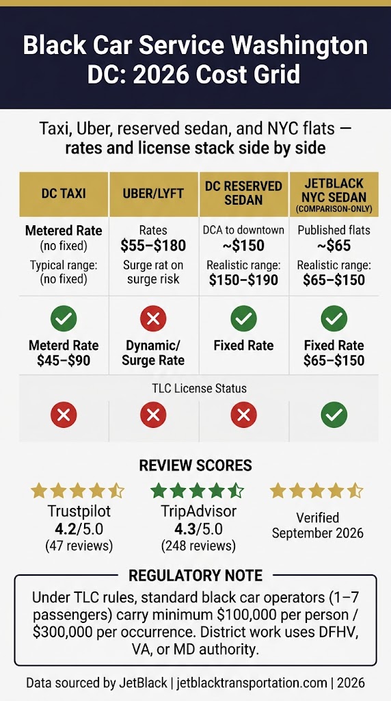 Black Car Service Washington DC: 7 Honest 2026 Tests 3 September 29, 2026 Infographic black car service washington dc