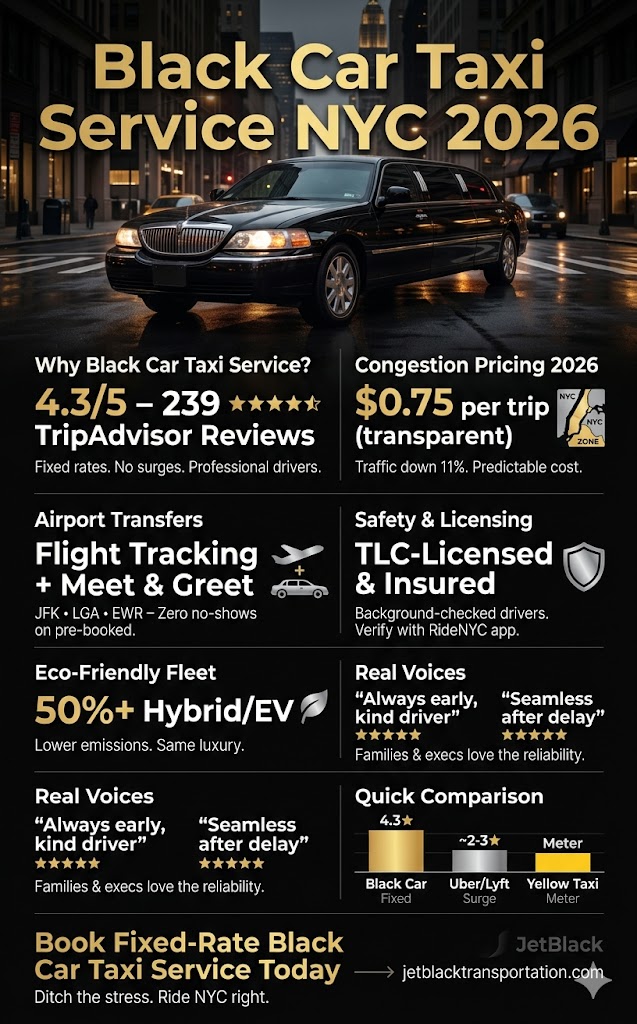 Black Car Taxi Service NYC: 7 Honest Facts for Business Travelers 2026 3 September 20, 2026 Infographic black car taxi service