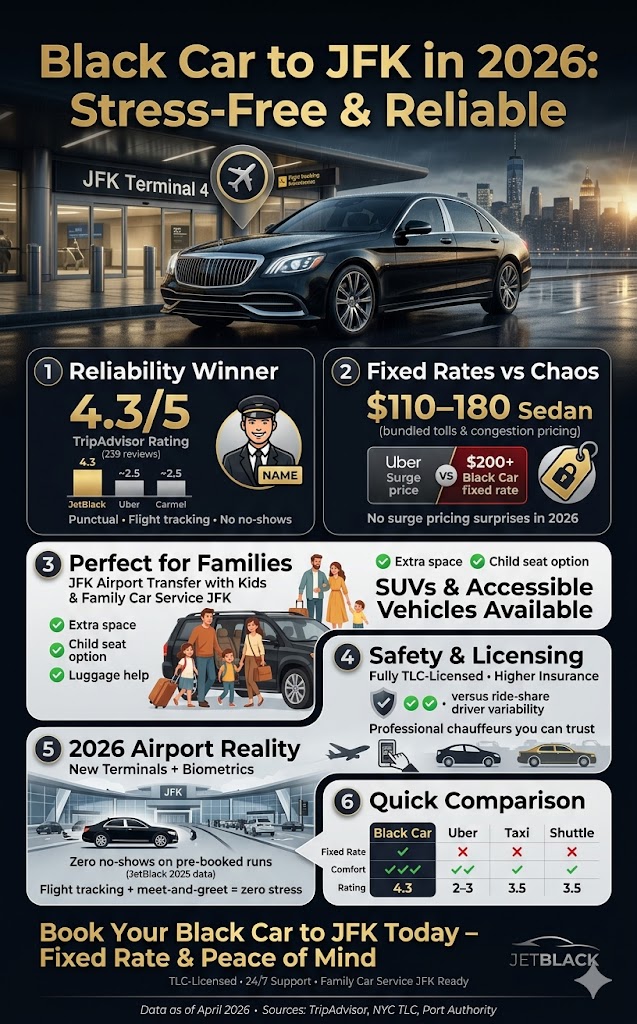 Infographic black car to jfk