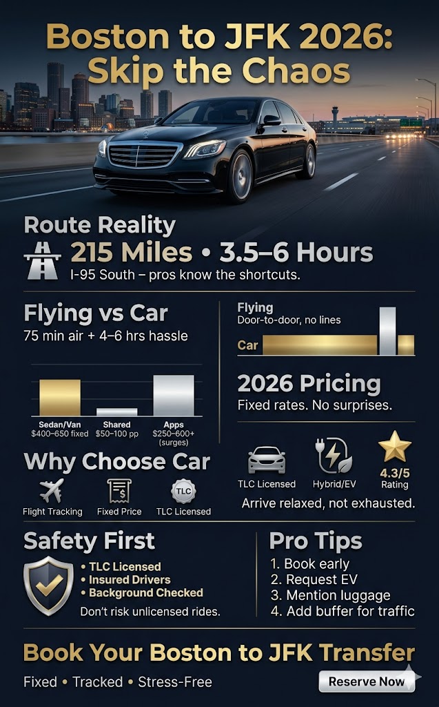 Infographic boston to jfk