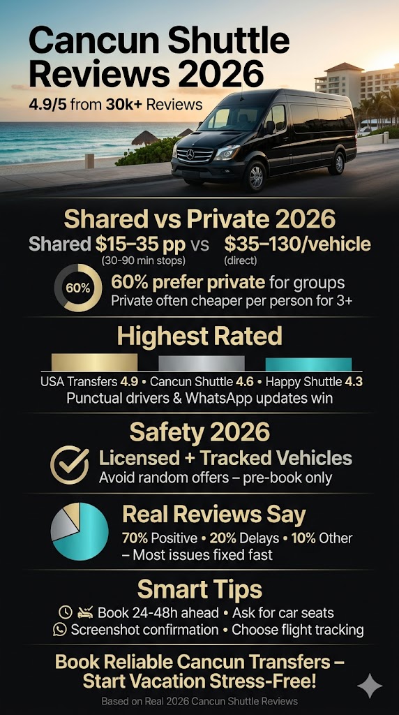 Infographic Cancun Shuttle Reviews