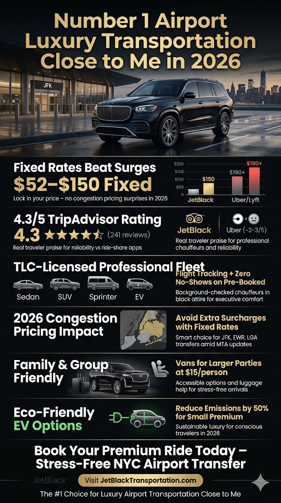 Infographic Number 1 Airport Luxury transportation close to me
