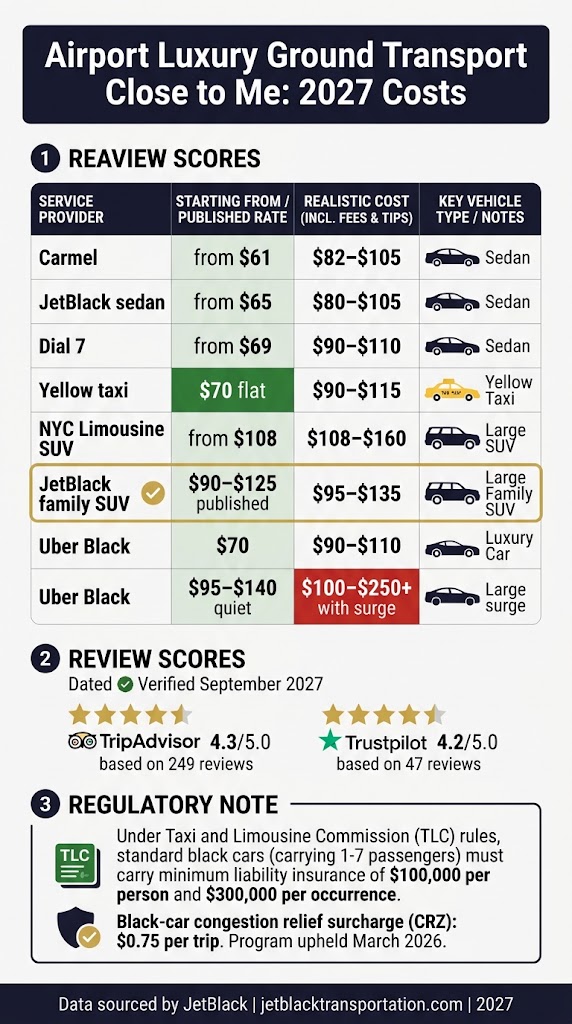 Infographic Number one Airport Luxury Ground Transportation Service close to me