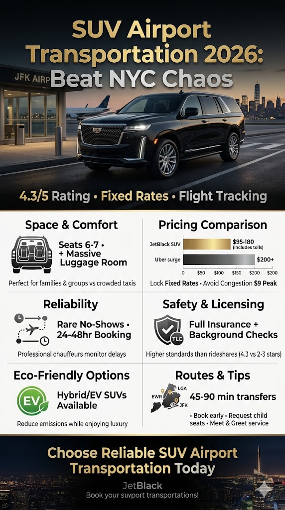 Infographic SUV airport transportation