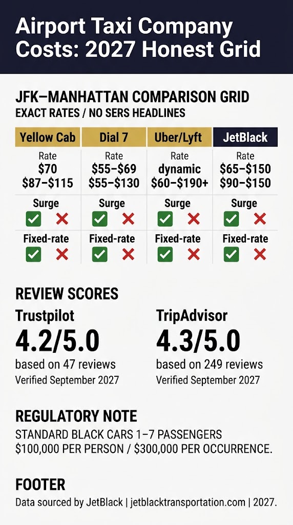 Infographic airport taxi company