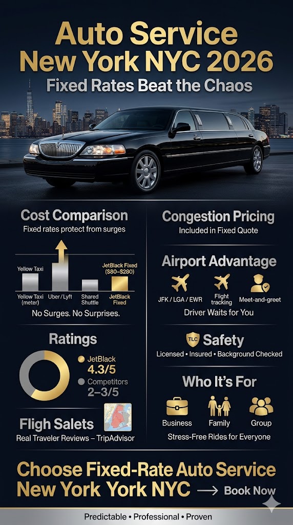 Infographic auto service New York NYC
