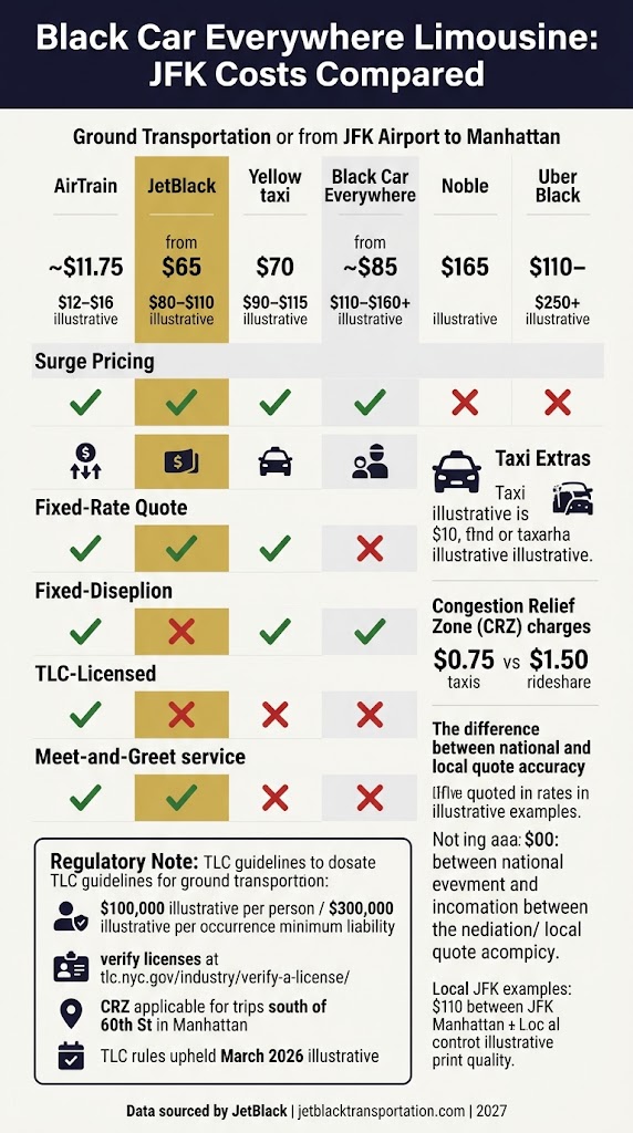 Infographic black car everywhere limousine & car service