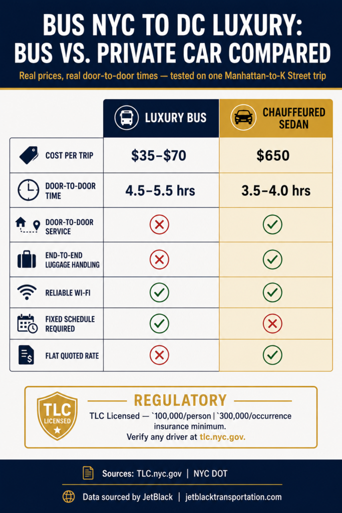 bus nyc to dc luxury INFOGRAPHIC
bus nyc to dc luxury