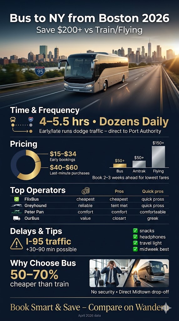 Infographic bus to ny from boston