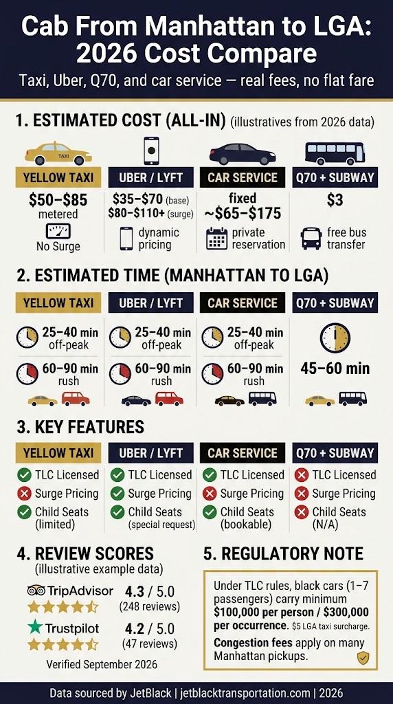Infographic Cab From Manhattan To Lga