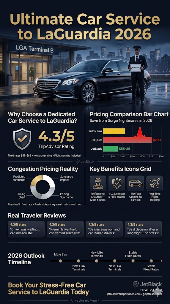 Infographic car service to laguardia
