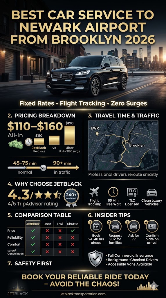 Car Service to Newark Airport from Brooklyn in 2026: The Real Deal When You Just Need to Get There Without Losing Your Mind 3 September 22, 2026 Infographic car service to newark airport from brooklyn