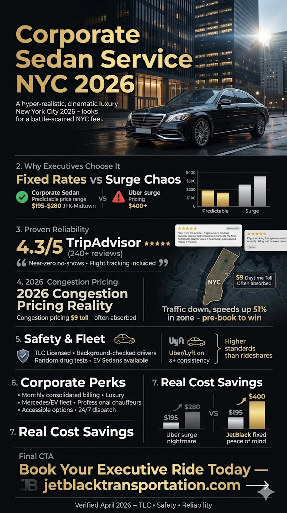 Infographic corporate sedan service