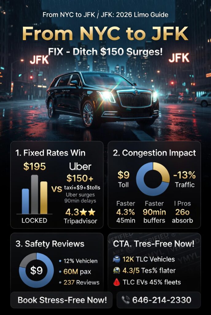 From NYC to JFK: Battle-Tested Limo Service Guide for 2026 Transfers 3 September 20, 2026 Infographic from nyc to jfk