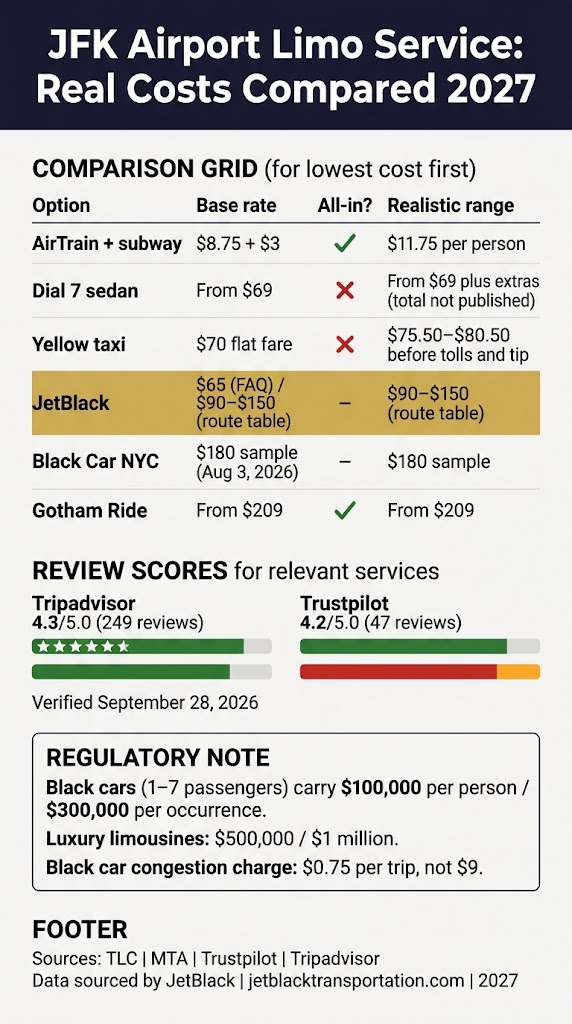 Infographic jfk airport limo service