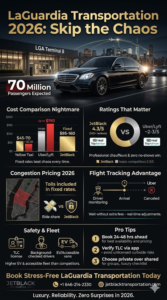 LaGuardia Transportation Test: What Business Travelers Actually Need in 2026 3 September 23, 2026 Infographic laguardia transportation