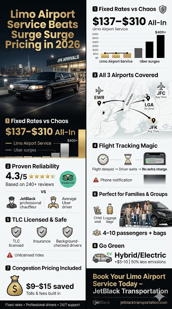 Infographic limo airport service