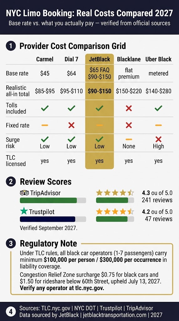 Limo Booking NYC: 7 Honest Facts for Corporate Travel 2027 3 September 19, 2026 Infographic limo booking