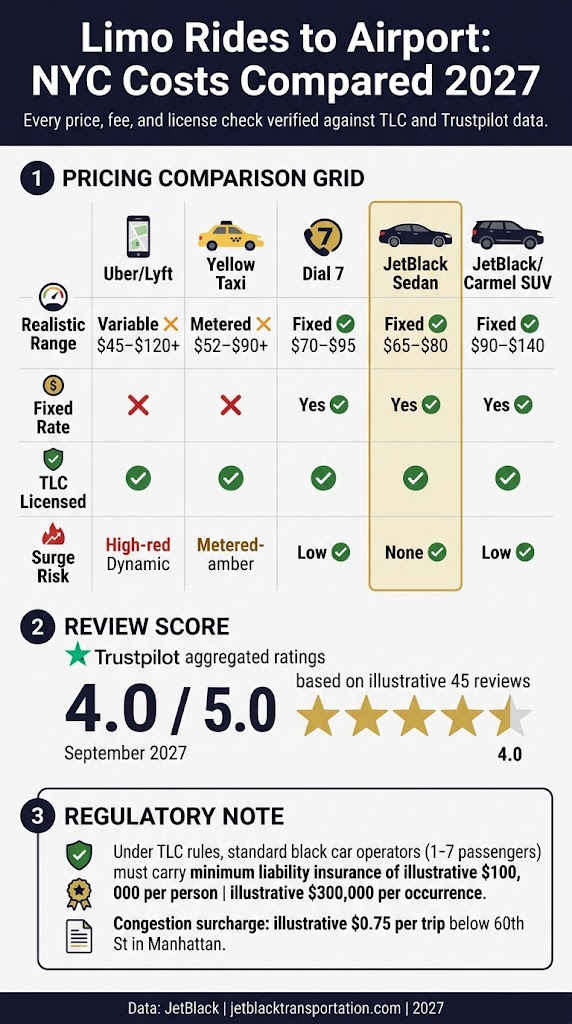 Infographic limo rides to airport