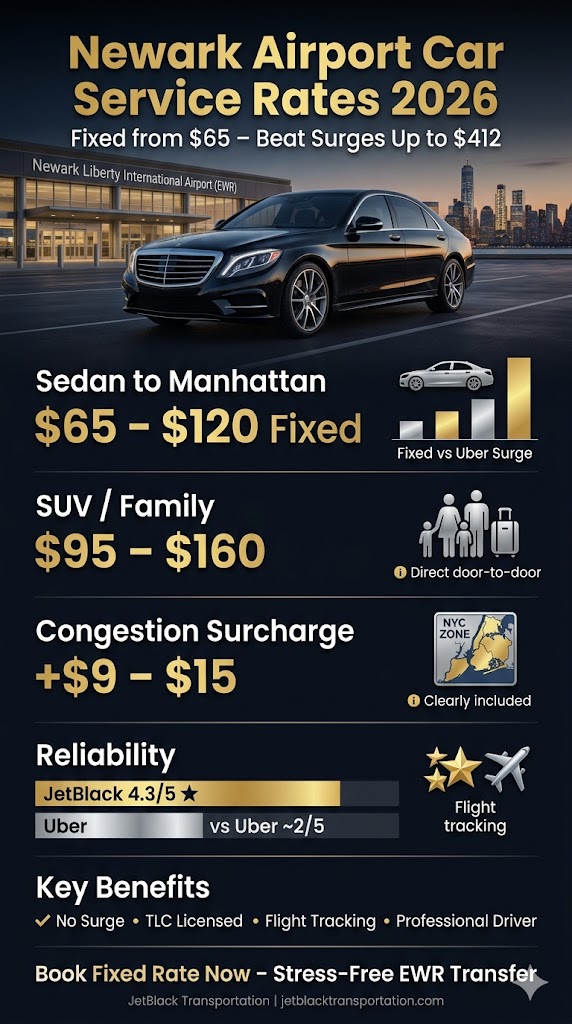 Infographic newark airport car service rates