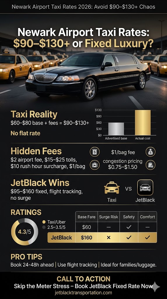Infographic newark airport taxi rates