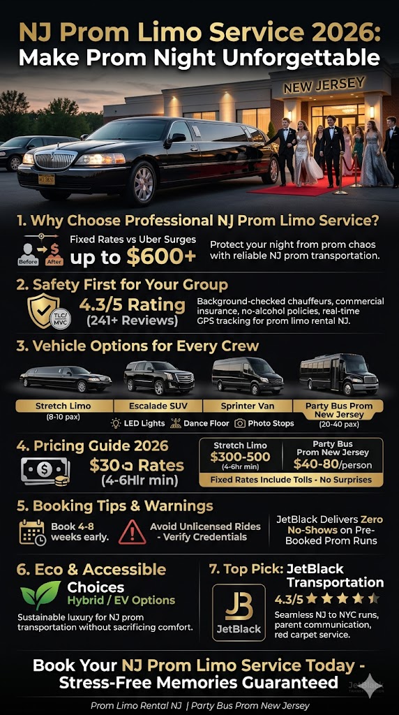 NJ Prom Limo Service: 7 Honest Facts for Parents in 2026 3 September 21, 2026 Infographic nj prom limo service