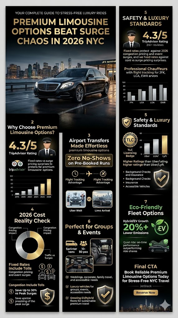 Infographic premium limousine options