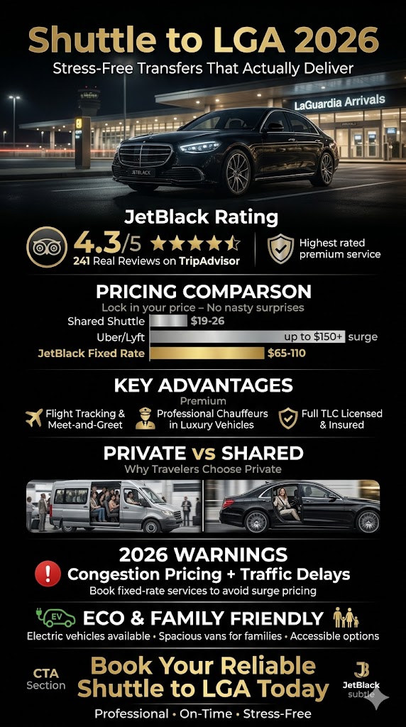 Infographic shuttle to lga