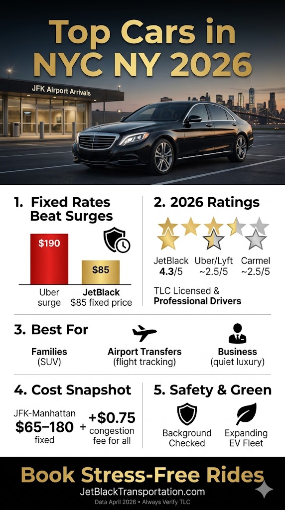 Infographic top cars in NYC NY