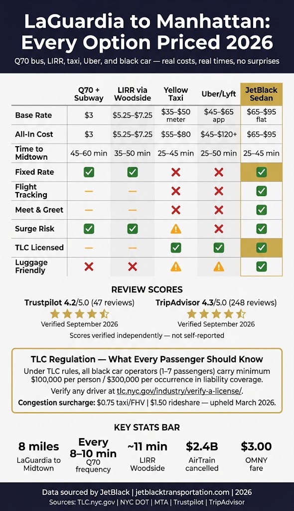 Train From LaGuardia to Manhattan: 7 Honest 2026 Tests 3 September 19, 2026 Infographic train from laguardia to manhattan