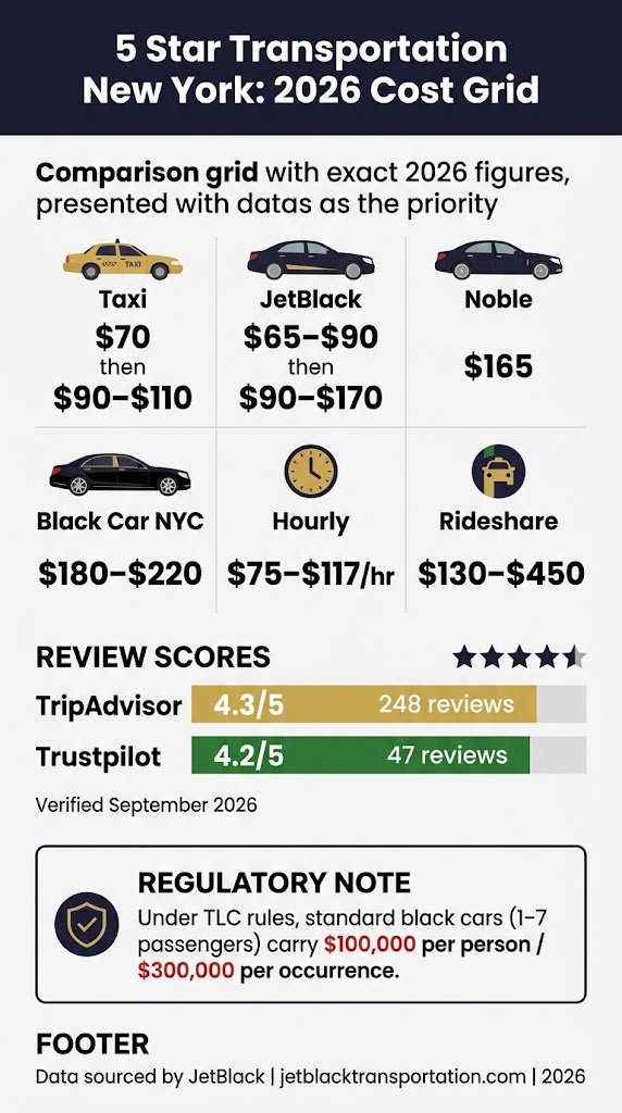 5 Star Transportation New York: 7 Honest 2026 Tests 3 October 8, 2026 Infographic 5 star transportation new york