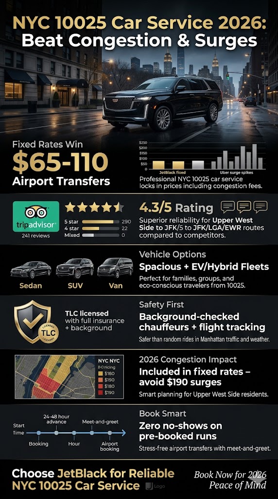 Infographic NYC 10025 car service
