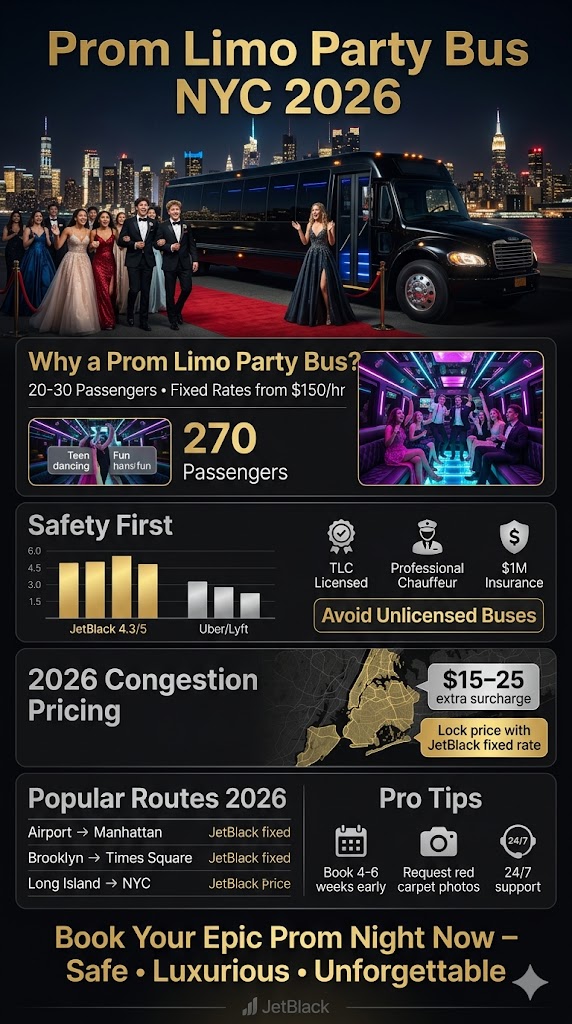 Prom Limo Party Bus NYC: 7 Honest Facts for 2026 4 September 26, 2026 Infographic Prom Limo Party Bus