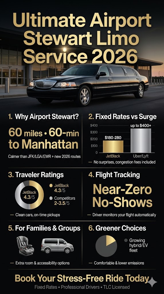 Airport Stewart Limo Service In 2026: The Ultimate Lifesaver For Stress-Free Transfers From Airport Stewart To Manhattan 3 August 28, 2026 Infographic Airport Stewart