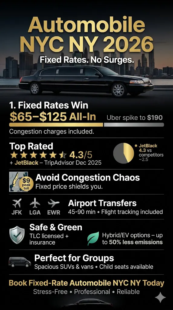 Infographic automobile NYC NY