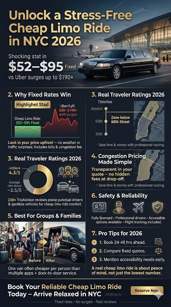 Infographic cheap limo ride