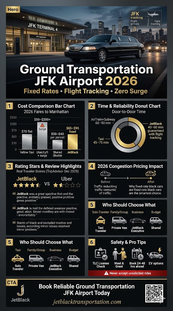 Infographic ground transportation jfk airport