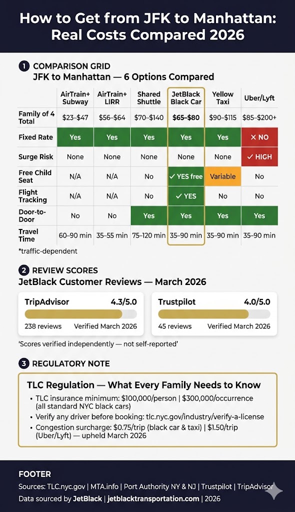 Infographic How To Get From Jfk To Manhattan