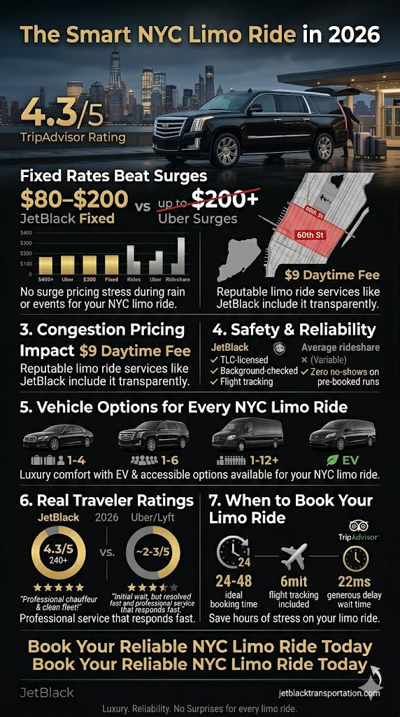 Infographic limo ride