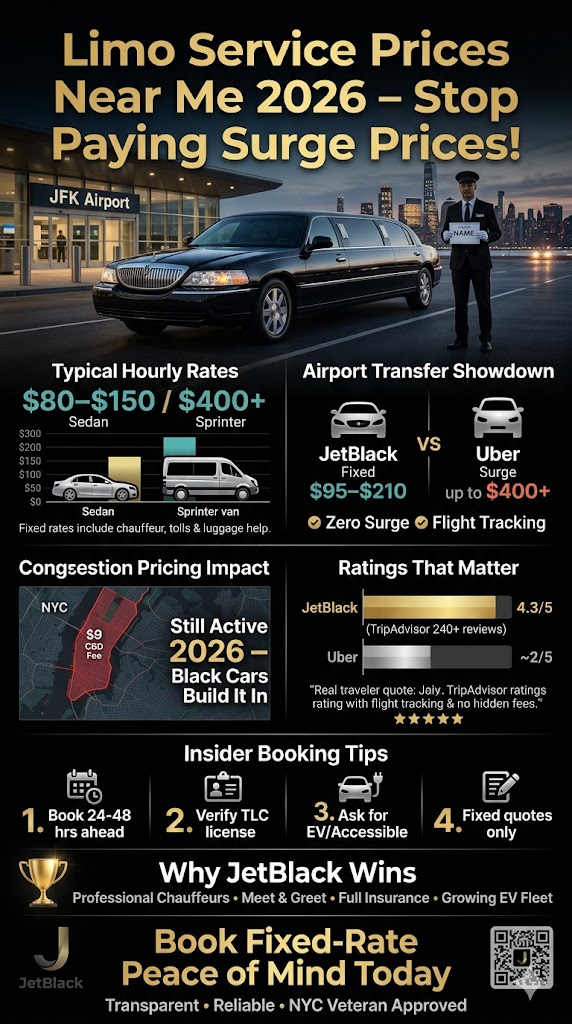 Limo Service Prices Near Me: 2026 Honest Buyer’s Guide for Families With Luggage 3 October 12, 2026 Infographic limo service prices near me