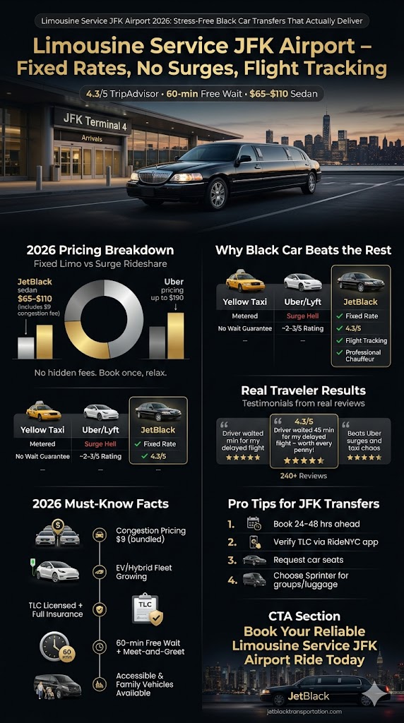 Infographic limousine service jfk airport