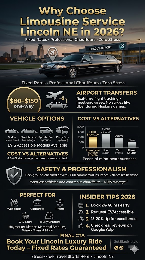 Infographic limousine service lincoln