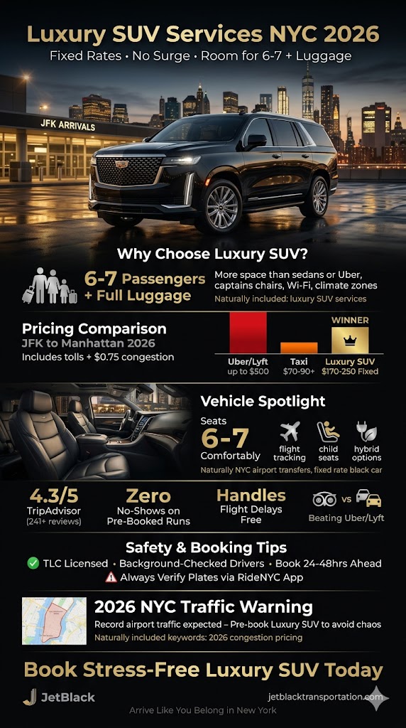 Infographic luxury suv services
