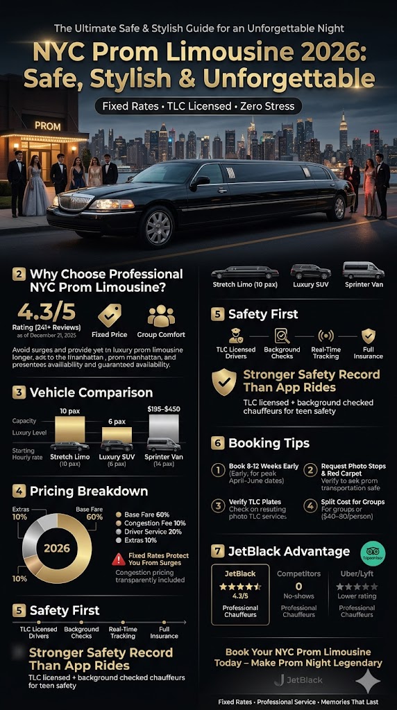 Infographic nyc prom limousine