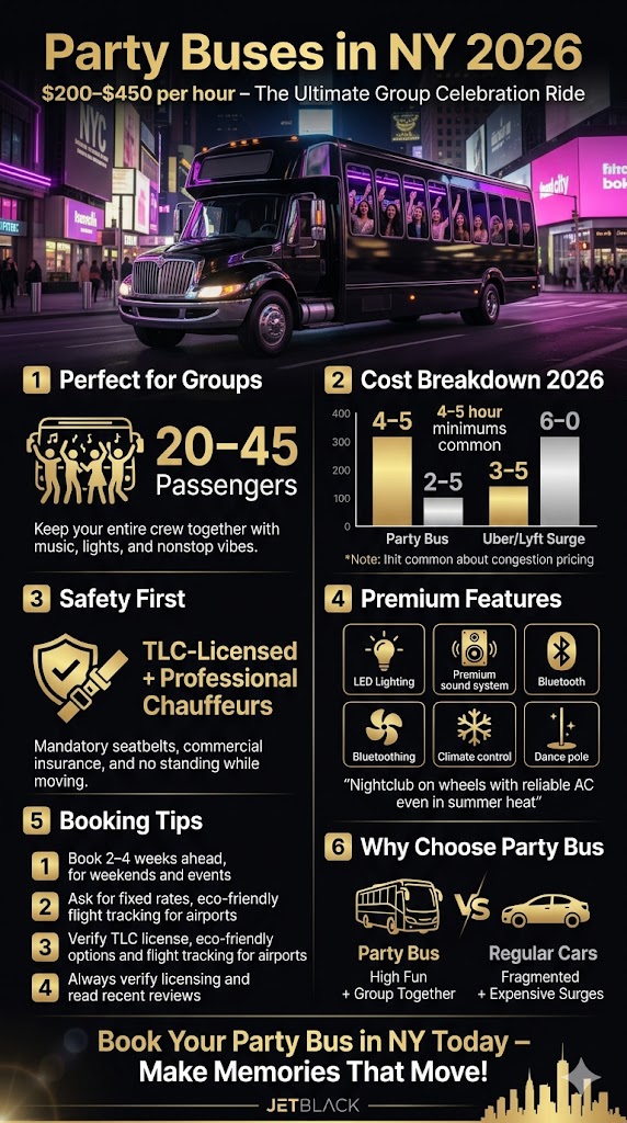 Party Buses in NY: 6 Honest Facts Every First-Timer Should Know 2026 3 September 20, 2026 Infographic party buses in ny