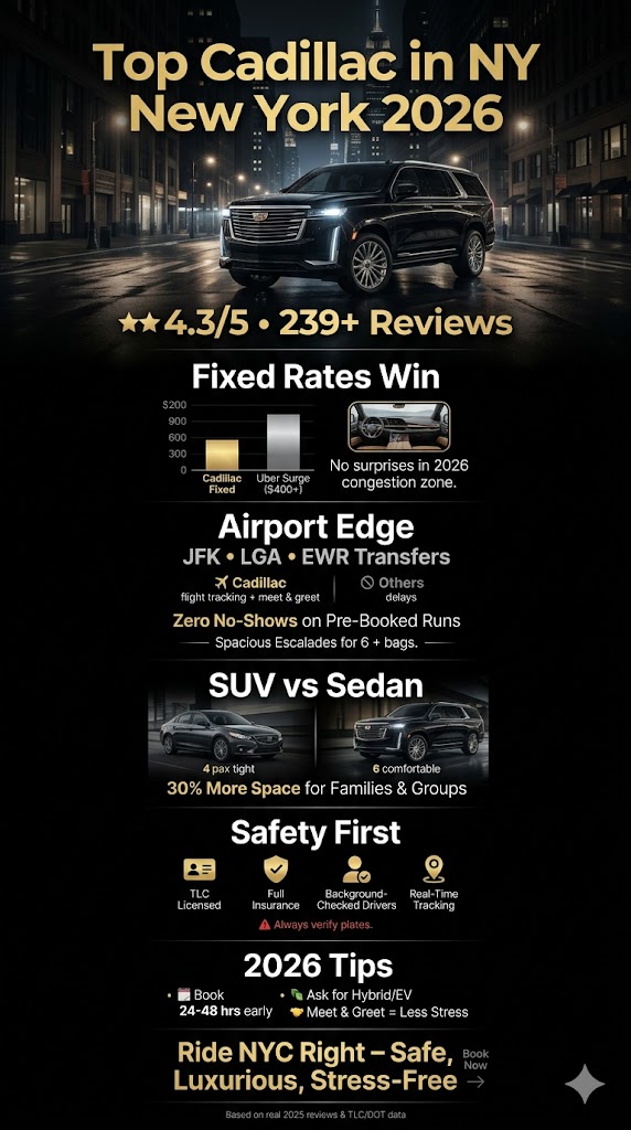 Infographic top cadillac in NY New York